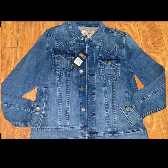 New True Religion Jean Jacket Jimmy SN Trucker Jacket Denim Jacket Size M - Picture 4 of 11